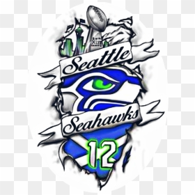 #seattle #seahawks #12 #12thman #centurylinkfield #freetoedit - Seattle Seahawks Tattoo, HD Png Download - seattle seahawks png