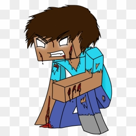 Herobrine Minecraft Draw, HD Png Download - minecraft herobrine png