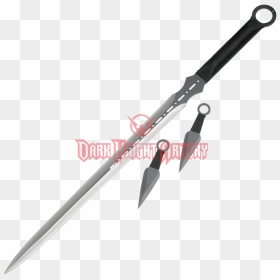 Double Edge Ninja Sword And Stealth Knives - Blade, HD Png Download - ninja sword png