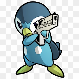 Piplup With A Gun Clipart , Png Download - Piplup Pokemon, Transparent Png - piplup png