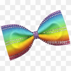 Gradient Rainbow Tailless Rhinestone Bow Fierce Bows - Portable Network Graphics, HD Png Download - rainbow gradient png