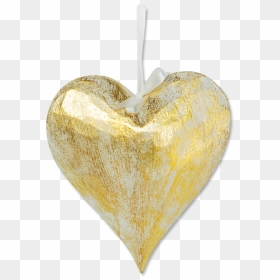 Heart, HD Png Download - gold christmas ornament png