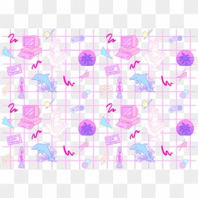 I Made A Vaporwave Pattern I Will Put It On My Redbubble - Seamless Pattern Vaporwave Free, HD Png Download - vapor wave png