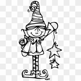 Melonheadz Boy Elf Clipart Black And White & Clip Art - Elf Clip Art Black And White, HD Png Download - christmas elf png