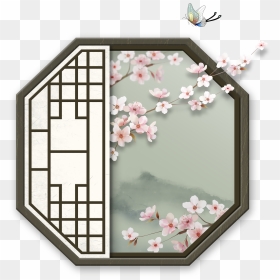 Classical Beautiful Window Decoration Vector - 二十四节气, HD Png Download - window vector png