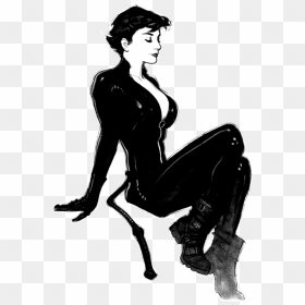 Catwoman Adam Hughes, HD Png Download - drake sitting png
