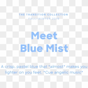 September Color Of The Month - Printing, HD Png Download - blue mist png