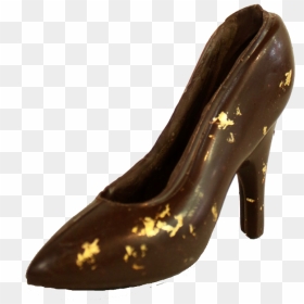 One Gold Cinderella Slipper - Chocolate Shoe Png, Transparent Png - cinderella glass slipper png