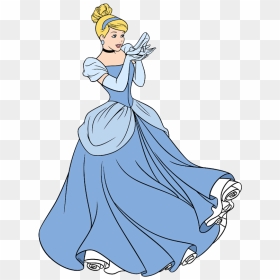 Cinderella Clipart Cinderella Glass Slipper - Drawing Of Cinderella With Colour, HD Png Download - cinderella glass slipper png