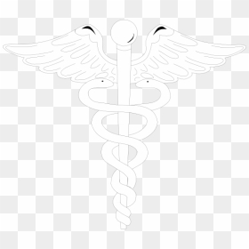 Transparent Rod Of Asclepius Png - Nursing Symbol Black Background, Png Download - rod of asclepius png