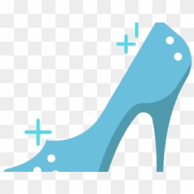 Women Shoes Clipart Cinderella Glass Slipper - Clip Art Cinderella's Glass Slipper, HD Png Download - cinderella glass slipper png