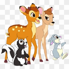 Bambi, Faline, Thumper, Flower - Bambi And Thumper And Faline, HD Png Download - thumper png
