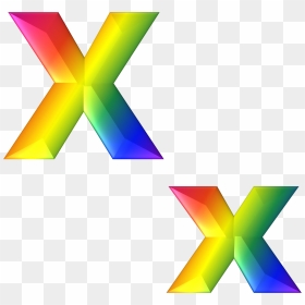 Letter X, HD Png Download - rainbow gradient png