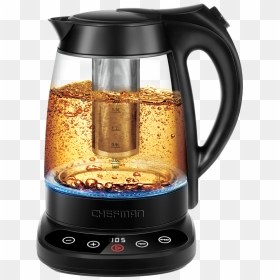 Electric Kettle Png Images - Electric Kettle Glass Light Show Temperature, Transparent Png - kettle png