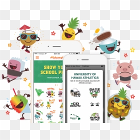 Emoji Clipart School - Whatsapp Sticker Hawaiian, HD Png Download - school emoji png