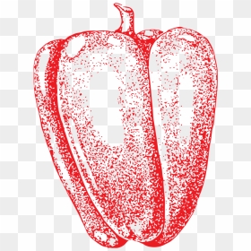 Hand Drawn Green Pepper Transparent Vegetables, HD Png Download - green pepper png