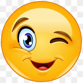 Winking Emoji Png - Wink Clip Art, Transparent Png - winking emoji png