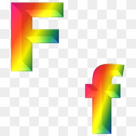 Upper And Lower Case F, HD Png Download - rainbow gradient png