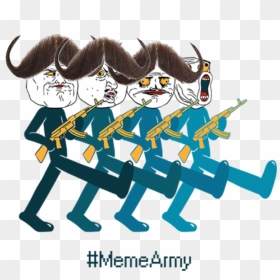 Meme Army Logo, HD Png Download - hitler stache png