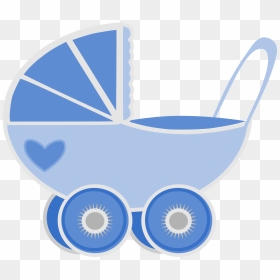 Blue Baby Stroller Clip Art - Baby Boy Clipart Transparent Background, HD Png Download - stroller png
