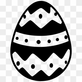 Easter Egg With One Horizontal Straight Line And Two - Easter Egg Icon Transparent, HD Png Download - line of dots png