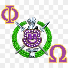 Phi Omega, The Prolific Brotherhood Of The Omega Psi - Omega Psi Phi Shield Png, Transparent Png - omega psi phi png