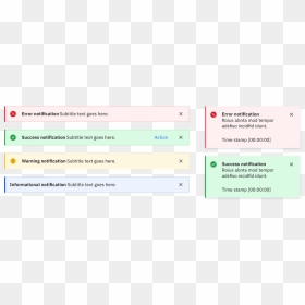 Low Contrast Notifications - Carbon Design System Notifications, HD Png Download - warning stamp png