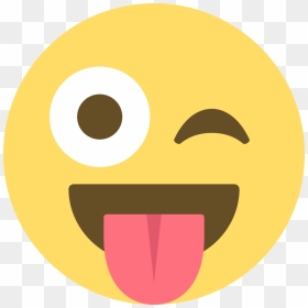 Winking Face With Tongue Emoji Clipart - Stuck Out Tongue Winking Eye Emoji, HD Png Download - winking emoji png