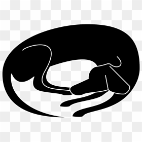 Resting/sleeping Dog Clip Arts - Dog Silhouette Sleeping Dachshund, HD Png Download - sleep icon png