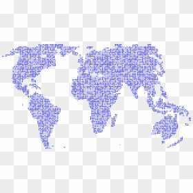World Map Dots 2 Variation 2 Clip Arts - Png Dot World Map, Transparent Png - line of dots png