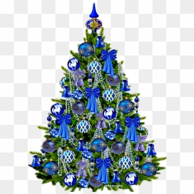 Eugene Sherman Le Mie - Blue Transparent Christmas Wreath, HD Png Download - blue christmas ornament png