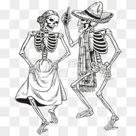 Dancing Skeletons -day Of The Dead - Dancing Skeleton Day Of The Dead, HD Png Download - dancing skeleton png