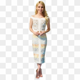 Emma Roberts In Peter Pilotto - Day Dress, HD Png Download - emma roberts png