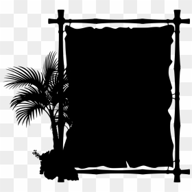 Black And White Tropical Border With Frame, HD Png Download - tropical border png