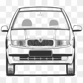 Front View Clip Arts - Car Drawing From The Front, HD Png Download - car front view png
