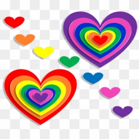 Corazones De Colores Dibujos, HD Png Download - valentine hearts png