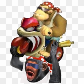 Sticker Risitas Eussou Singe Funky Kong Donkey Dk Mario - Funk Kong Mario Kart, HD Png Download - funky kong png