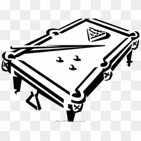 Drawn Table Clipart Vector - Cue Sports, HD Png Download - billiards png
