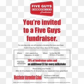 Five Guys Poster , Png Download - You, Transparent Png - five guys logo png
