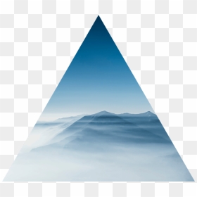 Triangle Blue Mist Over Mountain Peak - Summit, HD Png Download - blue mist png
