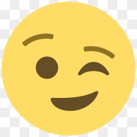Winking Face Emoji Clipart - Transparent Emoji Smile Vector, HD Png Download - winking emoji png