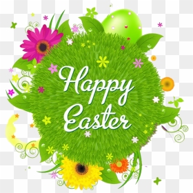 Happy Easter Logo Word Png Hd - Happy Easter Text Png, Transparent Png - easter frame png