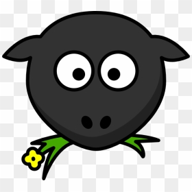 Goat Heads Clipart Black And White - Clipart Cartoon Sheep, HD Png Download - goat face png