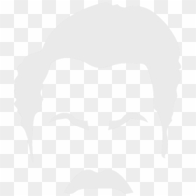 Illustration , Png Download - Ron Swanson White Outline, Transparent Png - ron swanson png