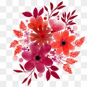 Watercolour Flowers Red Watercolor Free Photo - Welcome To The Lord's House, HD Png Download - free watercolor flowers png