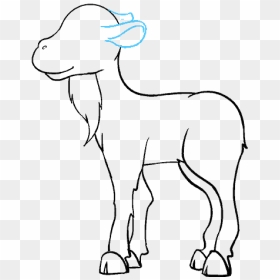 How To Draw Goat - Outline Images Of Goat Cartoon, HD Png Download - goat emoji png