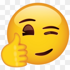 Thumbs Up Winking Emoji, HD Png Download - winking emoji png
