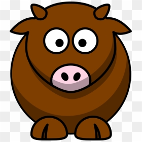 Brown Cow Clipart, HD Png Download - cow vector png