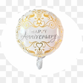 10 Year Anniversary Balloon, HD Png Download - gold streamers png
