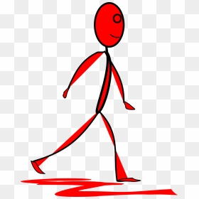 Stick Man Walking Clipart , Png Download - Red Stick Figure Guy, Transparent Png - stone path png